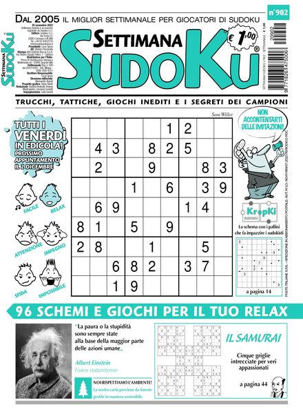 Settimana Sudoku – 23 novembre 2022