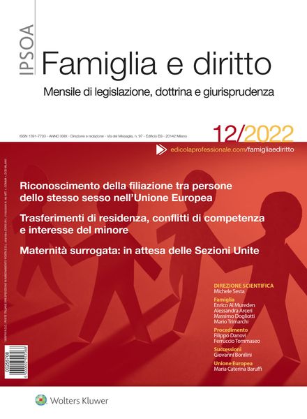 Famiglia e Diritto – Dicembre 2022