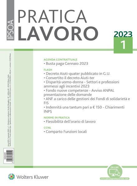 Pratica Lavoro – Gennaio 2023