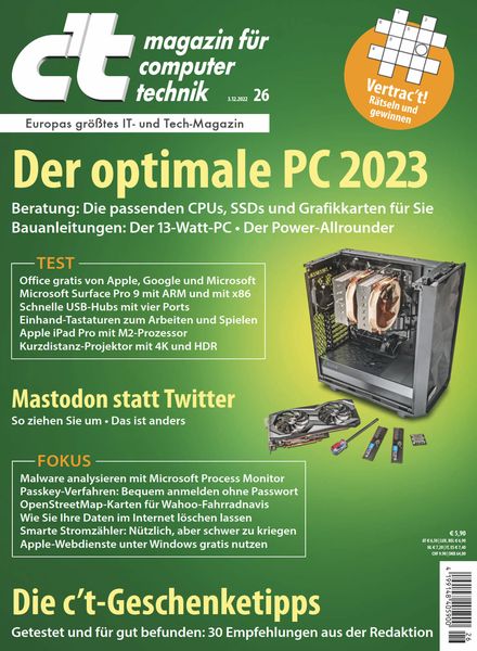 c’t Magazin fur Computertechnik – Dezember 2022