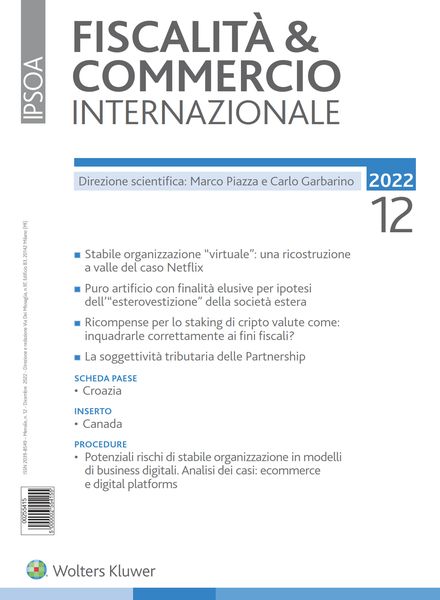 Fiscalita & Commercio Internazionale – Dicembre 2022