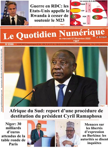 Quotidien Numerique d’Afrique – 07 decembre 2022