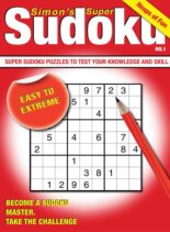 Simons Super Sudoku – 05 December 2022