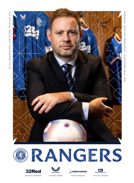 Rangers Football Club Matchday Programme – Rangers vs Hibernian – 15 December 2022