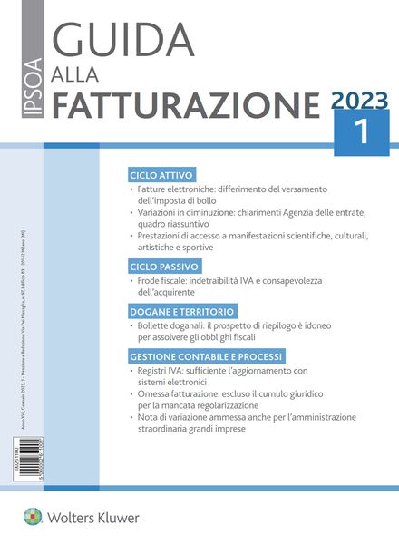 Guida alla Fatturazione – Gennaio 2023
