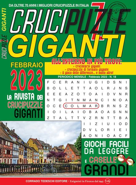 Crucipuzzle Giganti – 13 gennaio 2023