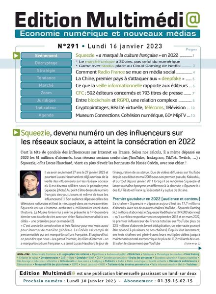 Edition Multimedia – 16 janvier 2023