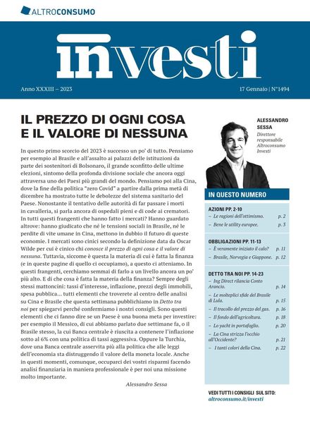 Altroconsumo Investi – 17 Gennaio 2023