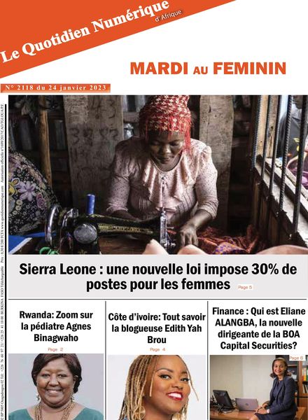 Quotidien Numerique d’Afrique – 24 janvier 2023