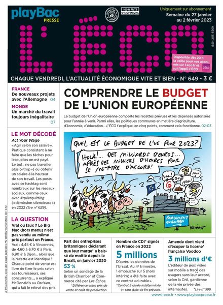 L’ECO – 27 janvier 2023