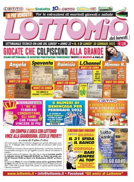 Lottomio – 30 Gennaio 2023