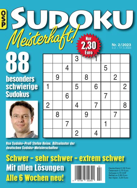 Sudoku Meisterhaft – Nr 2 2023