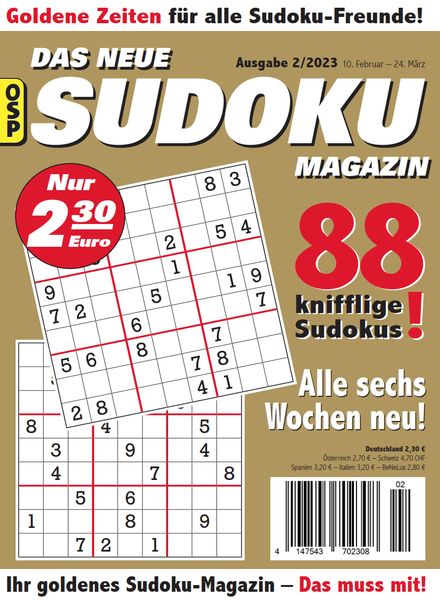 Das Neue Sudoku – Nr 2 2023
