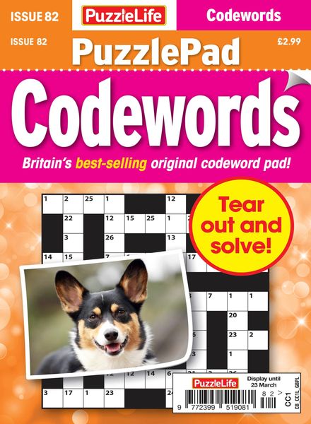 PuzzleLife PuzzlePad Codewords – 23 February 2023
