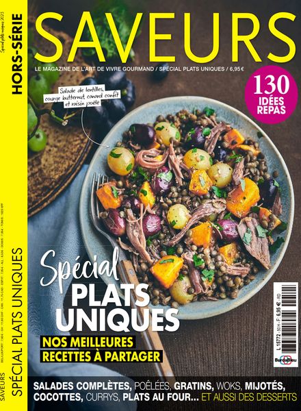 Saveurs – Hors-Serie N 50 – Plats uniques 2023
