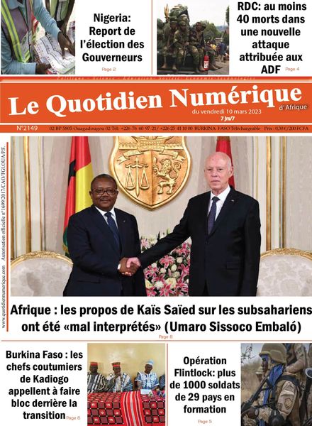 Quotidien Numerique d’Afrique – 10 mars 2023