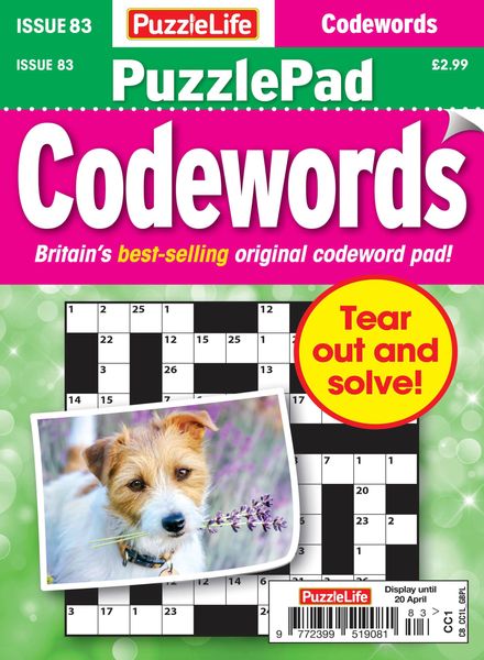 PuzzleLife PuzzlePad Codewords – 23 March 2023