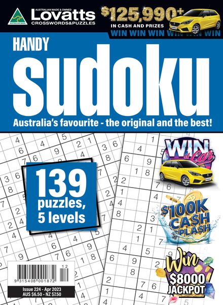 Lovatts Handy Sudoku – April 2023