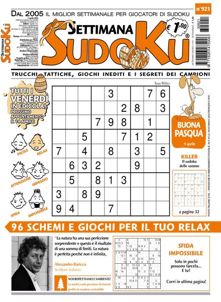 Settimana Sudoku – 05 aprile 2023