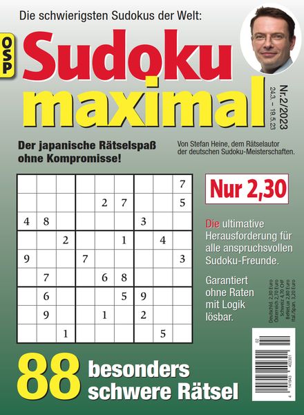 Sudoku Maximal – Nr 2 2023