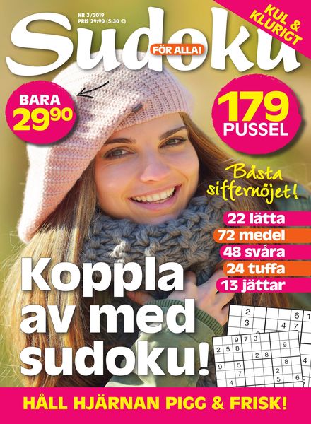 Sudoku fOr alla – 19 februari 2019
