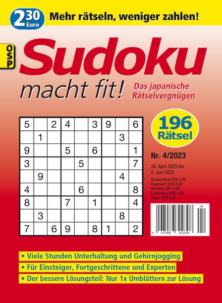 Sudoku macht fit – Nr 4 2023