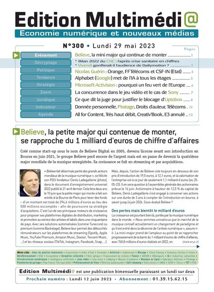 Edition Multimedia – 29 mai 2023