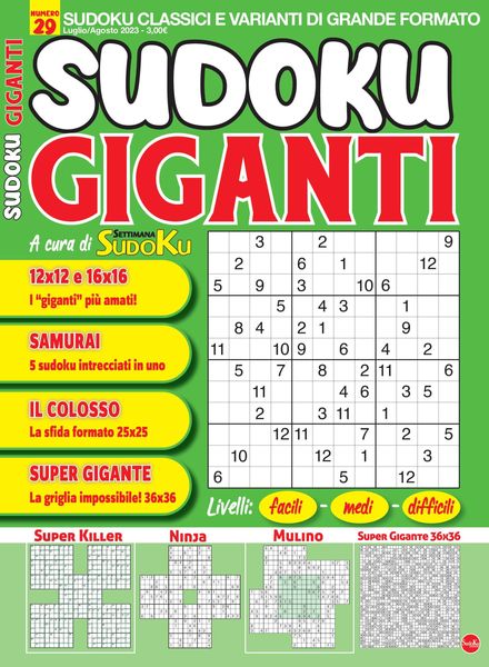 Sudoku Giganti – giugno 2023