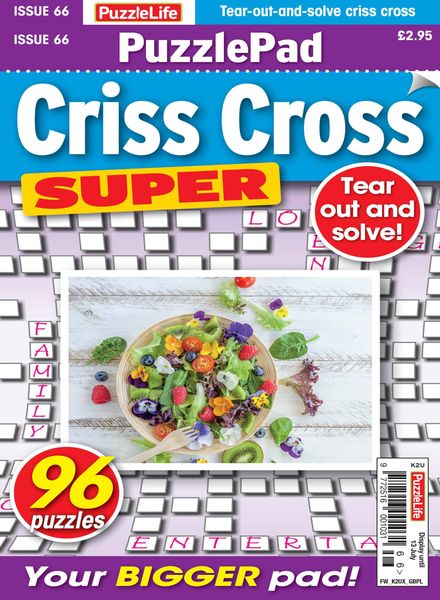 PuzzleLife PuzzlePad Criss Cross Super – 15 June 2023