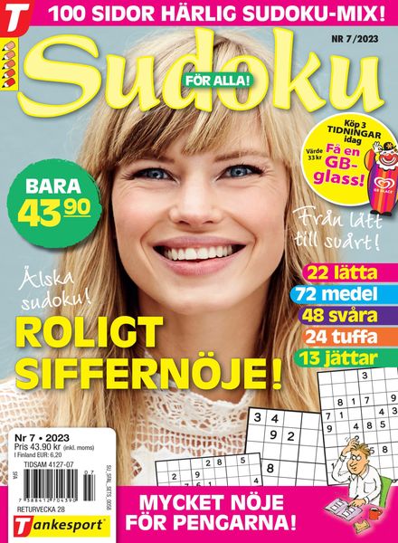 Sudoku for alla – 15 juni 2023