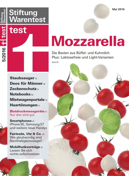 Stiftung Warentest Test – Mai 2016