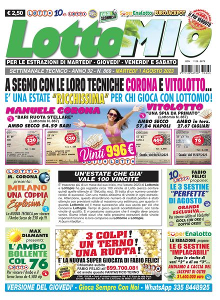Lottomio – 1 Agosto 2023