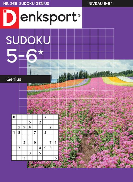 Denksport Sudoku 5-6 genius – 31 Augustus 2023