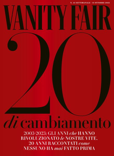 Vanity Fair Italia – 11 Ottobre 2023
