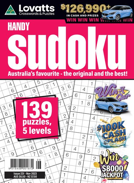 Lovatts Handy Sudoku – Issue 231 – November 2023