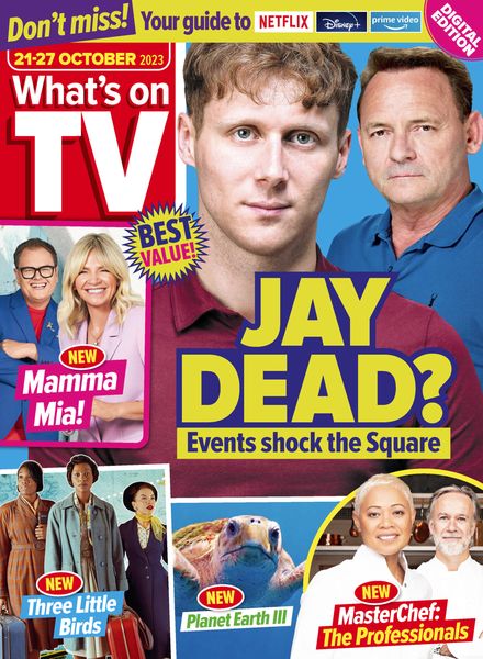 What’s on TV – 21 October 2023