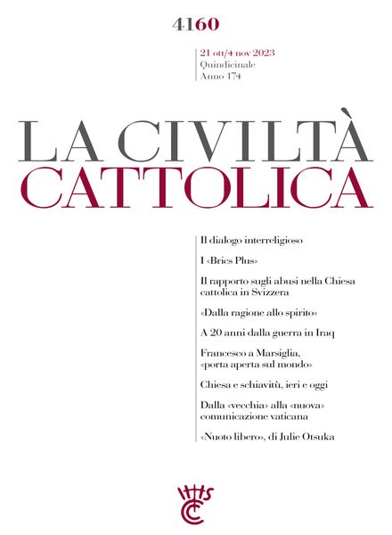 La Civilta Cattolica – 21 Ottobre 2023