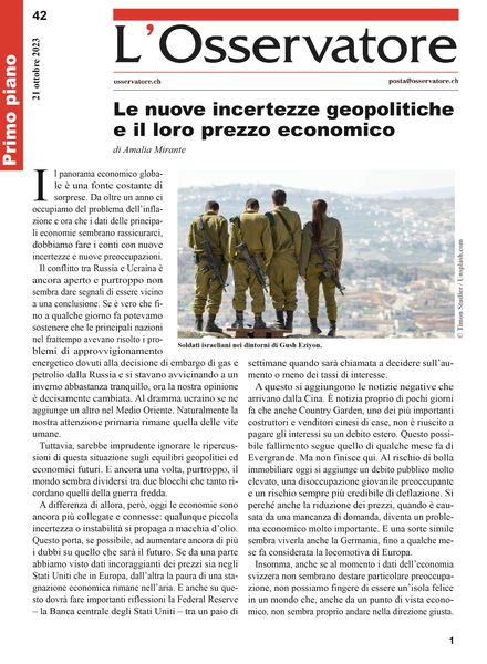 L’Osservatore – 21 Ottobre 2023