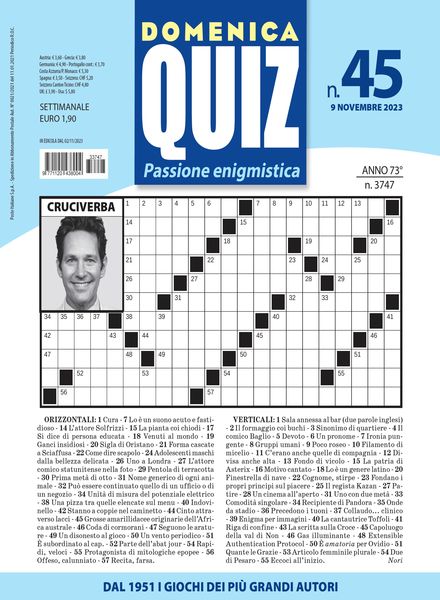 Domenica Quiz – 9 Novembre 2023