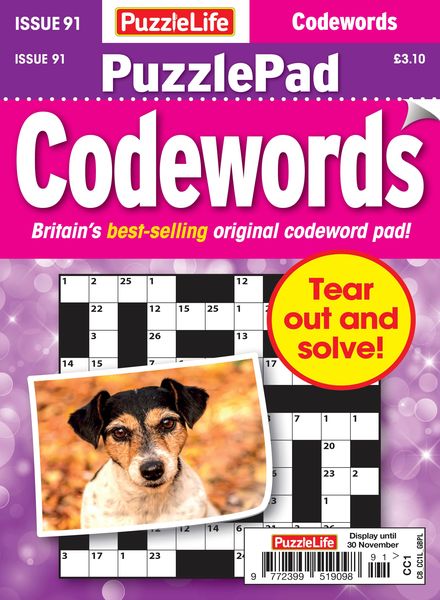 PuzzleLife PuzzlePad Codewords – Issue 91 – 2 November 2023