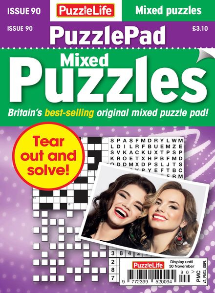 PuzzleLife PuzzlePad Puzzles – Issue 90 – 2 November 2023
