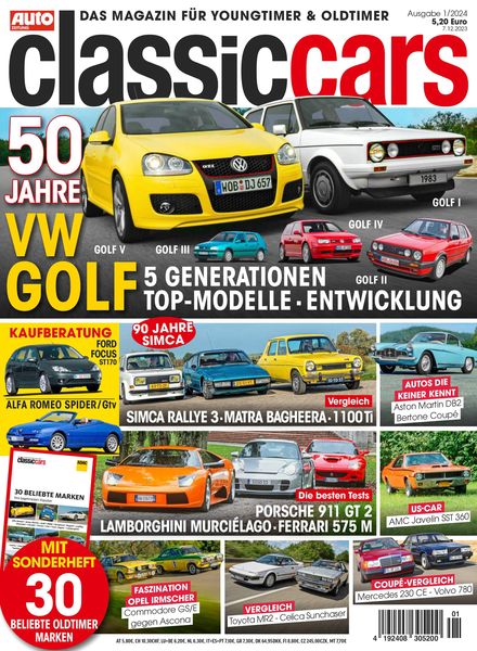 Auto Zeitung Classic Cars – Januar 2024