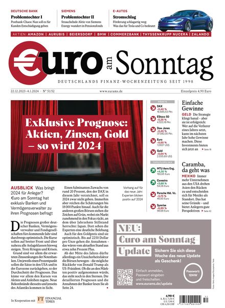 Euro am Sonntag – 22 Dezember 2023