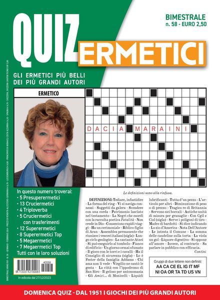 Quiz Ermetici – Gennaio-Febbraio 2024