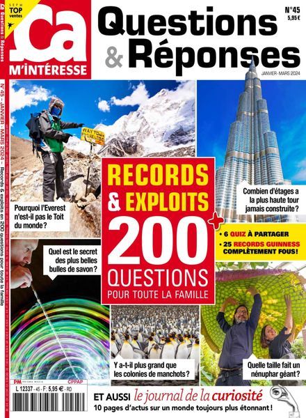 ca M’Interesse Questions & Reponses – Janvier-Mars 2024