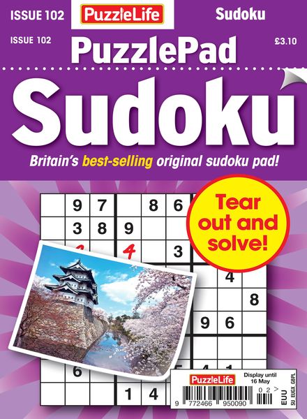 PuzzleLife PuzzlePad Sudoku – Issue 102 – 19 April 2024