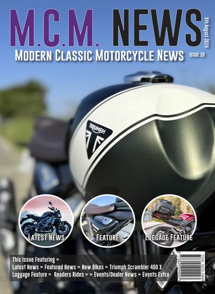 Modern Classic Motorcycle News – 9 August 2024