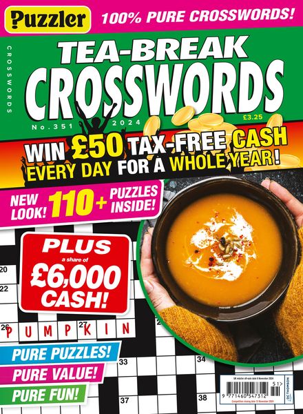 Puzzler Tea-Break Crosswords – Issue 351 2024