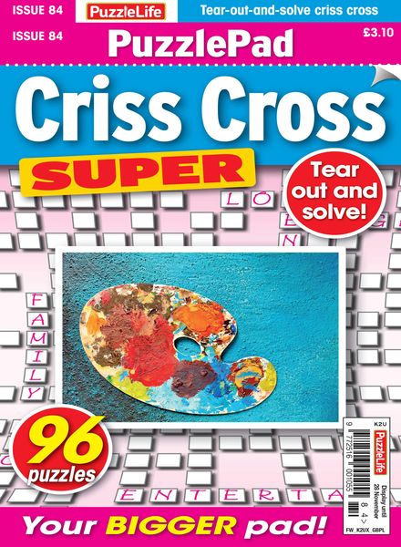 PuzzleLife PuzzlePad Criss Cross Super – Issue 84 2024