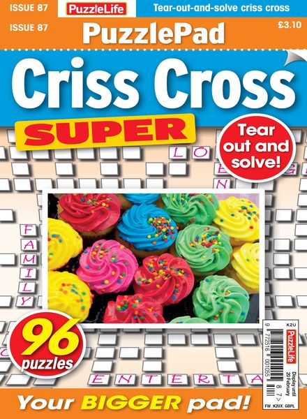 PuzzleLife PuzzlePad Criss Cross Super – January 2025